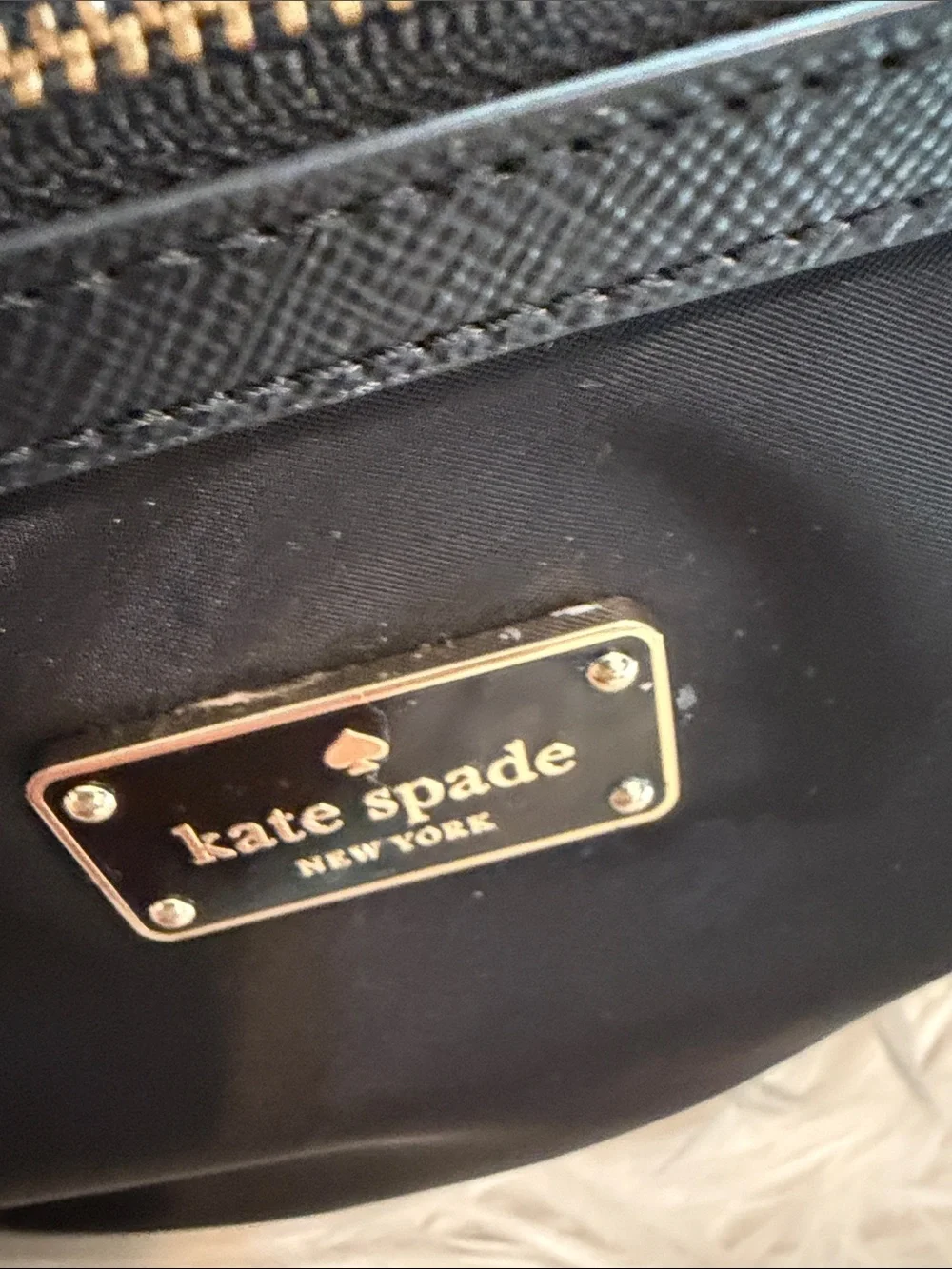 kate spade Black Nylon Cosmetic Pouch/clutch
